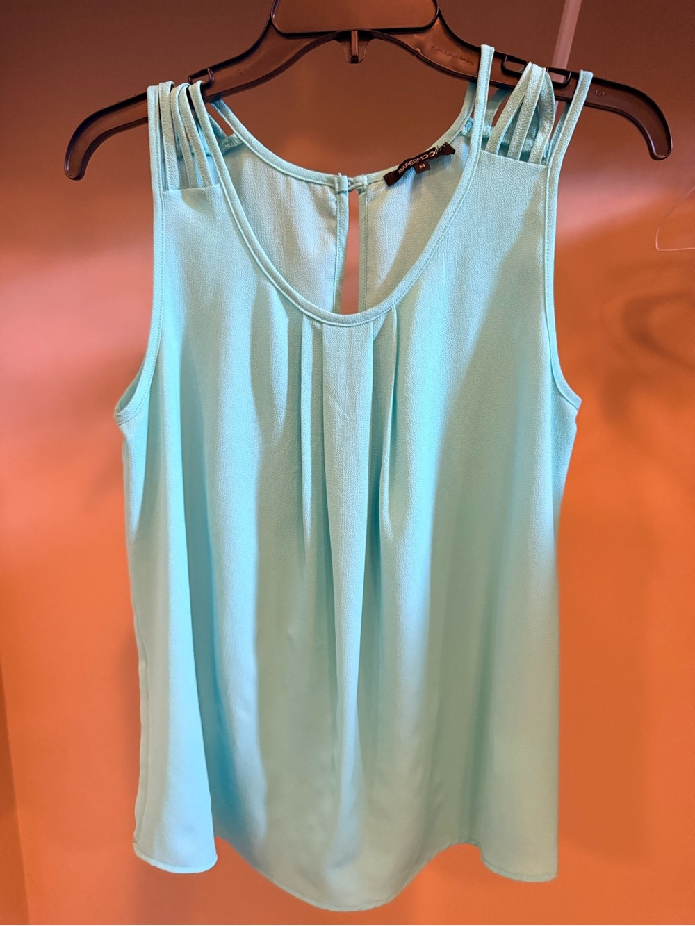 Papermoon Aqua Pleated Strappy Top